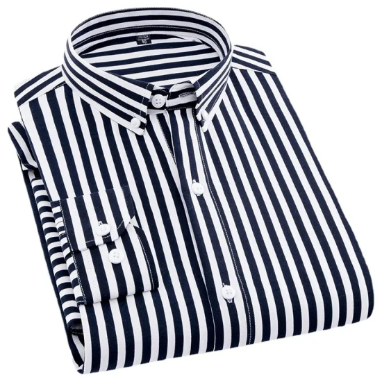 Herren-Freizeithemden aus Flanell mit Button-Down-Kragen und normaler Passform und langen Ärmeln